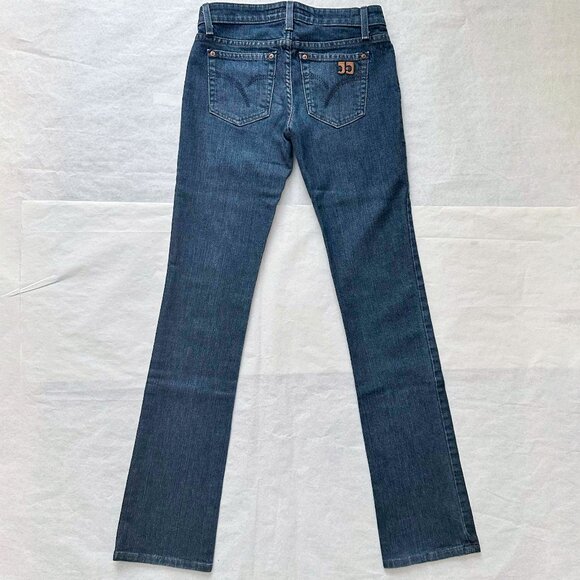 Joe's Jeans Dark Wash Stretch Low Rise Straight Leg Jeans Sz 24 - Picture 2 of 6